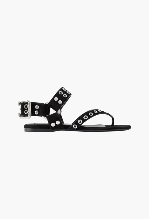 Embellished Suede Sandals - GLAM MODA